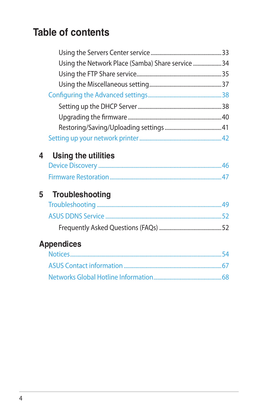 Asus RT-N66R User Manual | Page 4 / 70