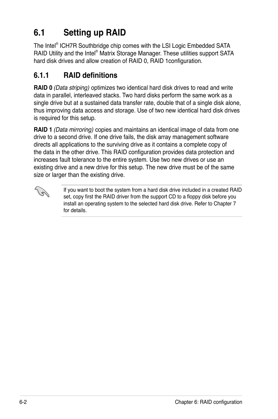 1 setting up raid, 1 raid definitions | Asus RS120-E4/PA2 User Manual | Page 108 / 166