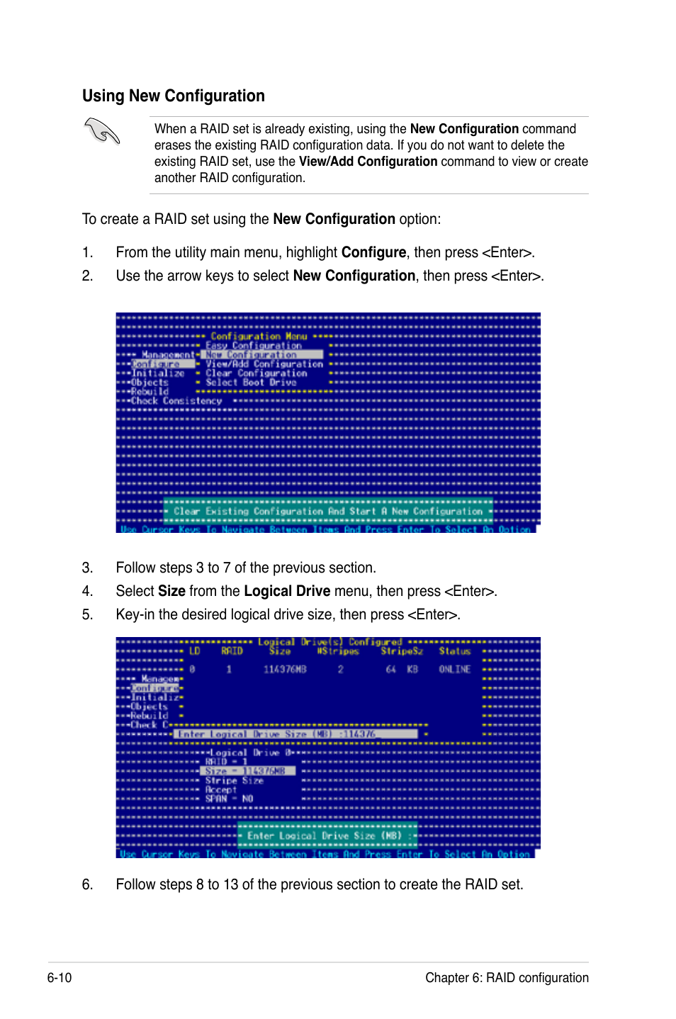 Using new configuration | Asus RS120-E4/PA2 User Manual | Page 116 / 166