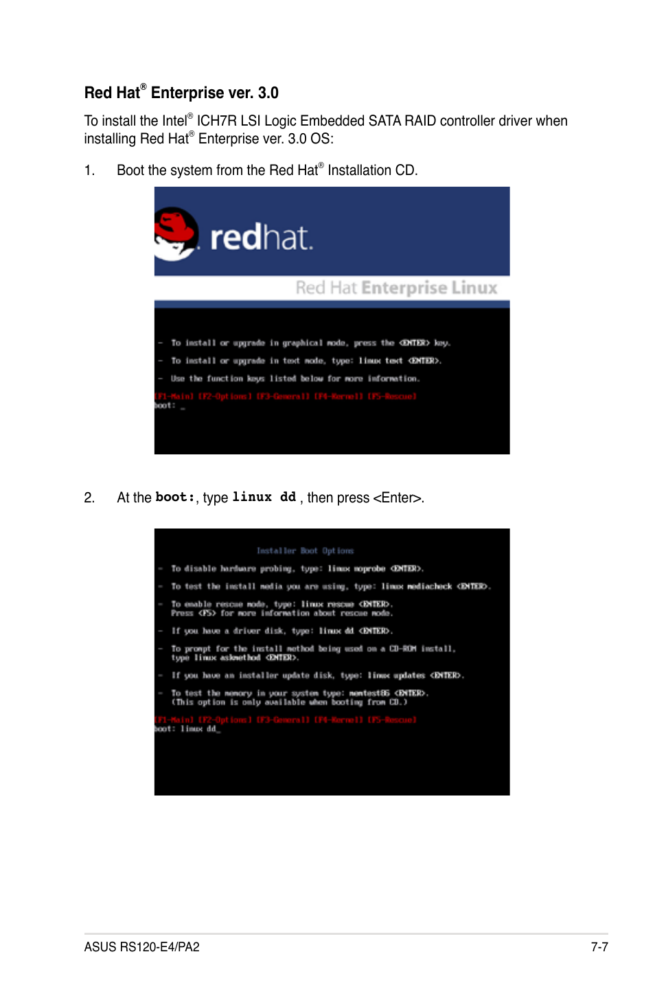 Red hat, Enterprise ver. 3.0 | Asus RS120-E4/PA2 User Manual | Page 147 / 166