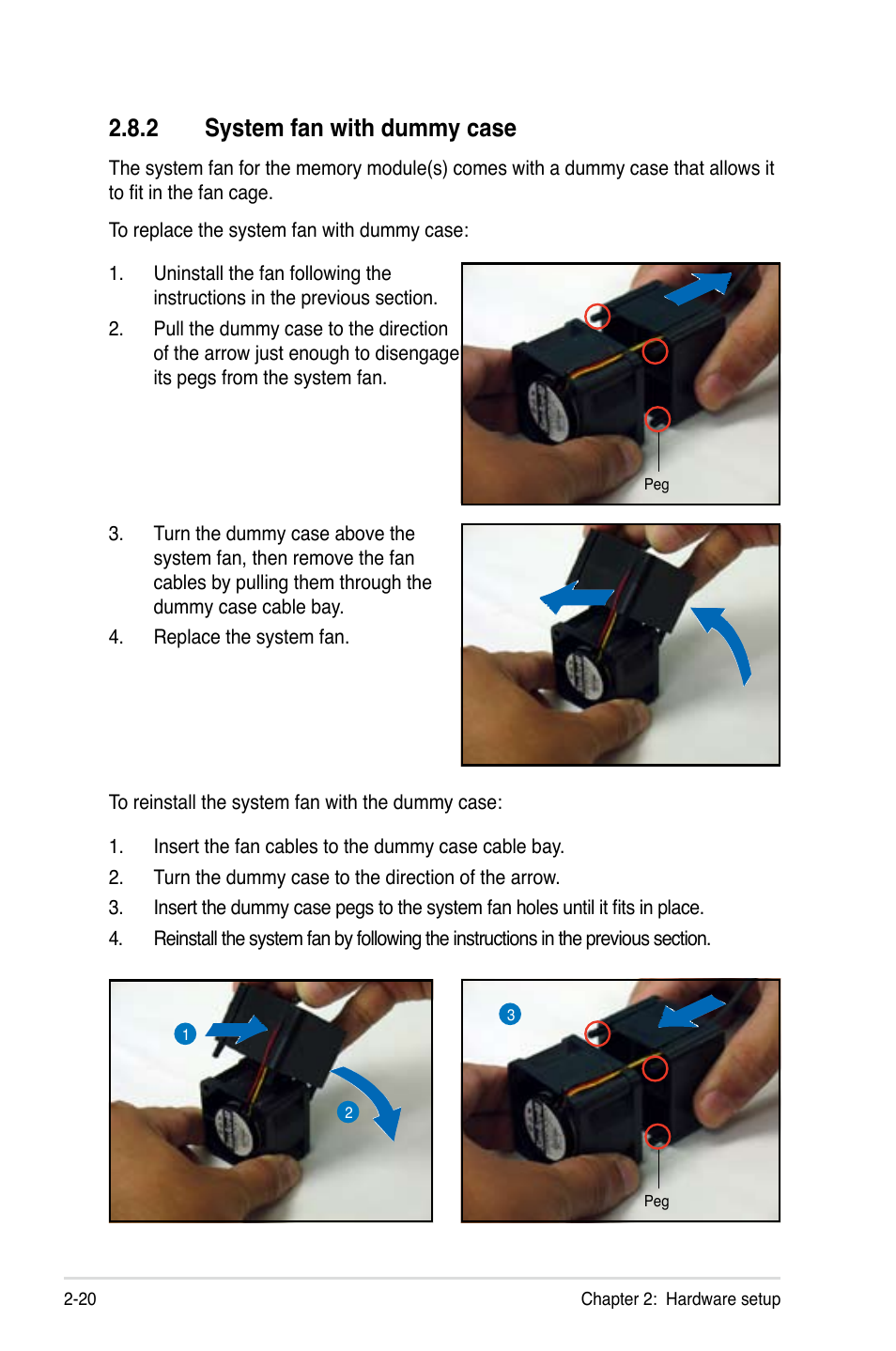 2 system fan with dummy case | Asus RS120-E4/PA2 User Manual | Page 36 / 166