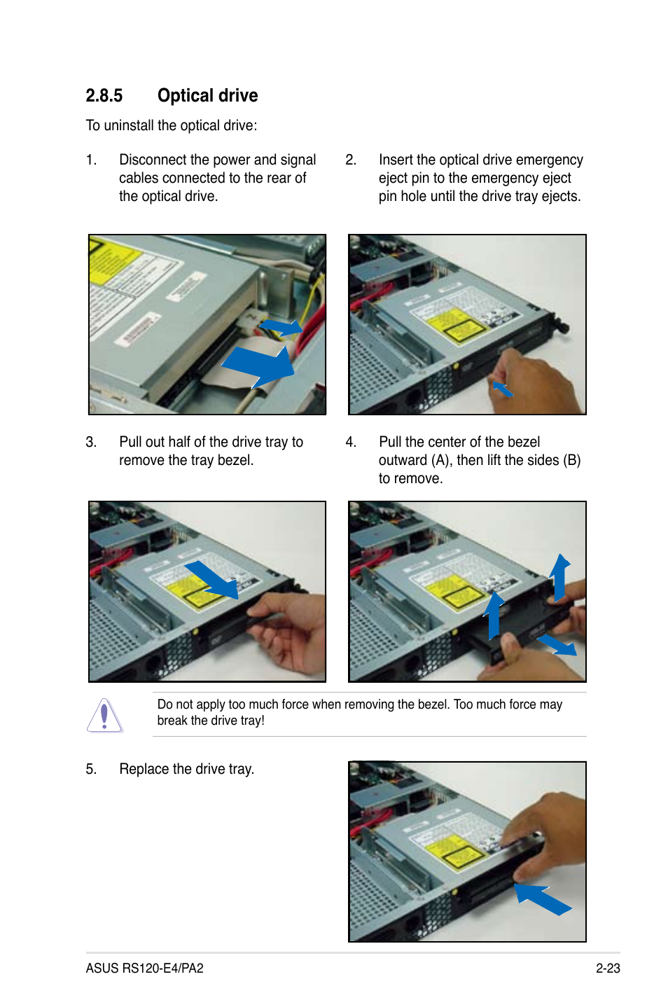 5 optical drive | Asus RS120-E4/PA2 User Manual | Page 39 / 166