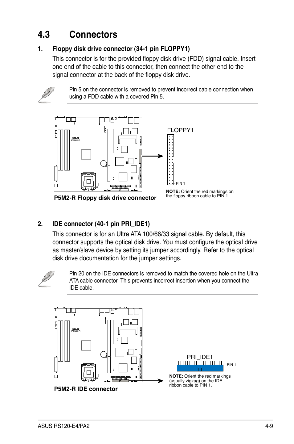 3 connectors | Asus RS120-E4/PA2 User Manual | Page 55 / 166