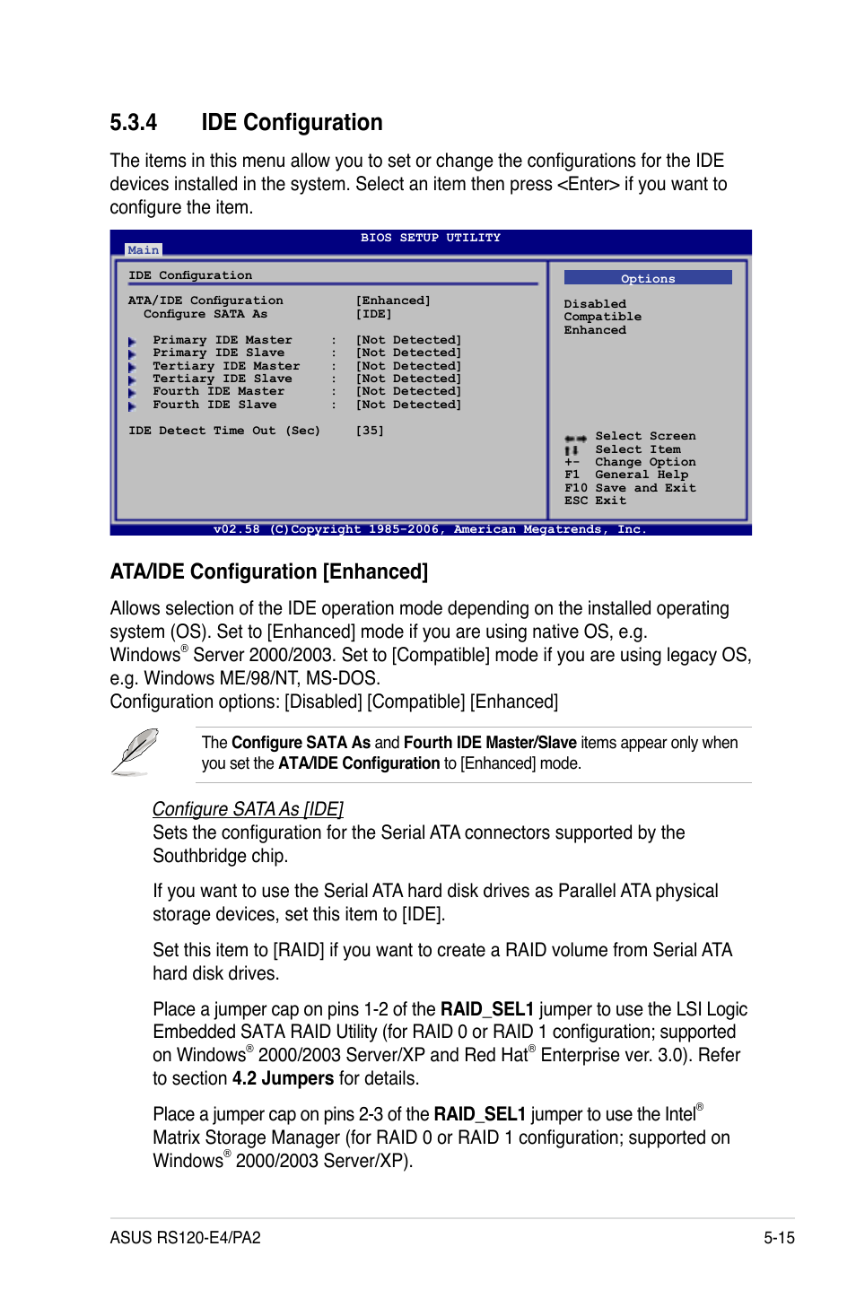 4 ide configuration, Ata/ide configuration [enhanced | Asus RS120-E4/PA2 User Manual | Page 79 / 166