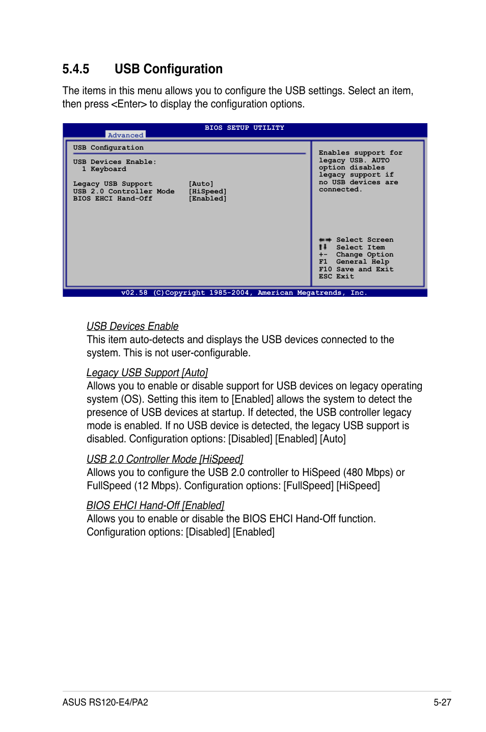 5 usb configuration | Asus RS120-E4/PA2 User Manual | Page 91 / 166