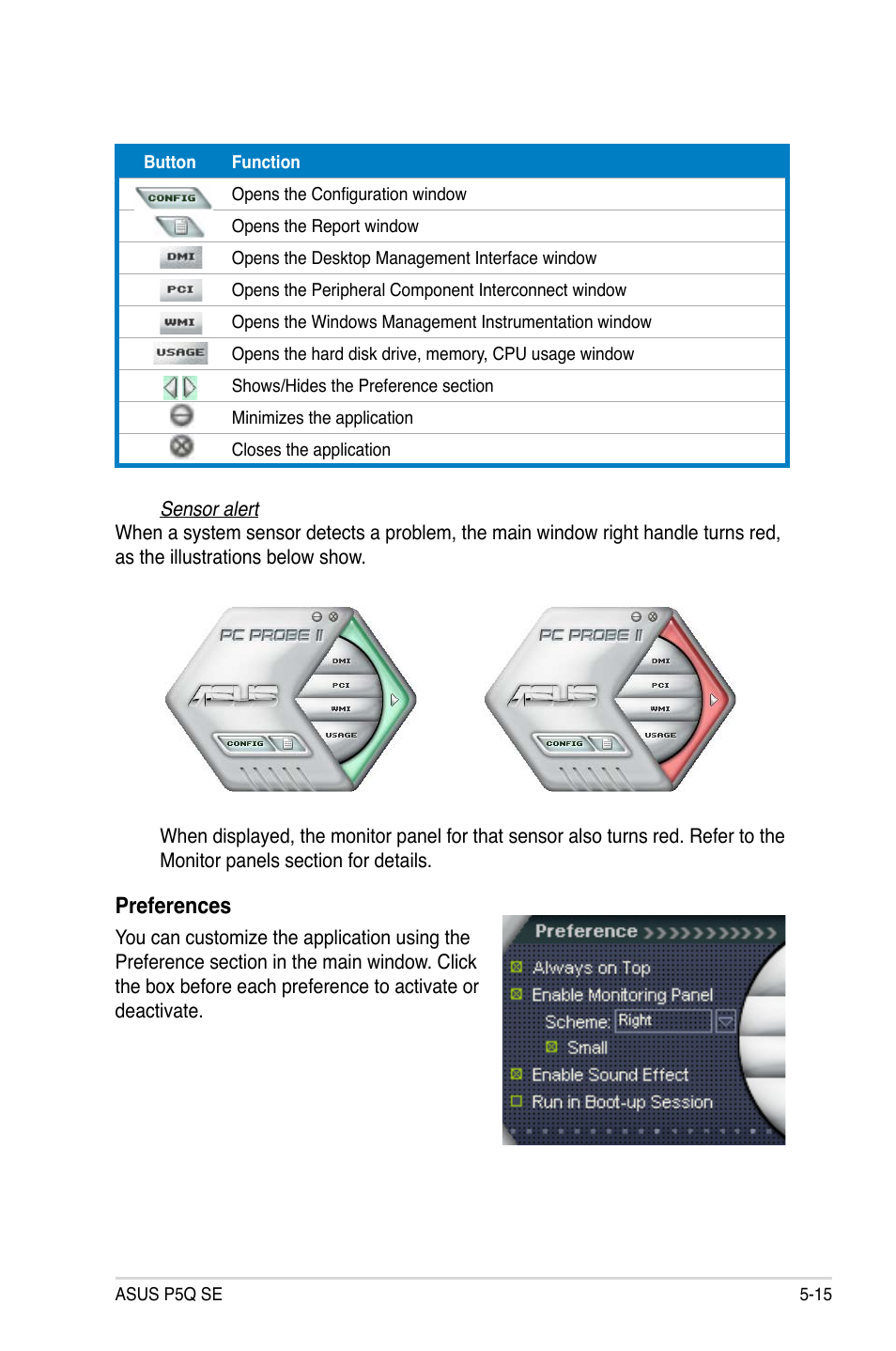 Preferences | Asus P5Q SE/R User Manual | Page 121 / 150