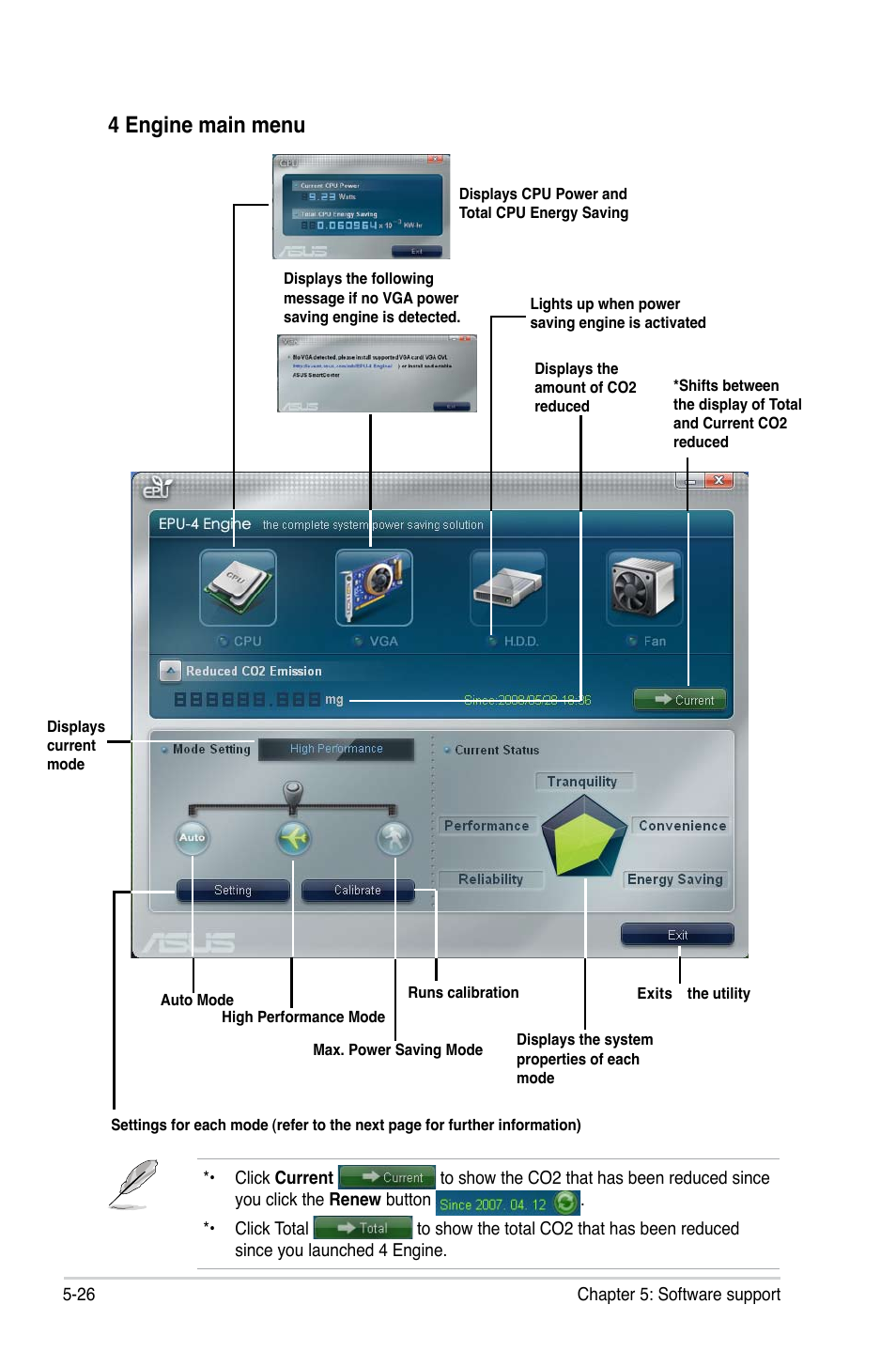 4 engine main menu | Asus P5Q SE/R User Manual | Page 132 / 150