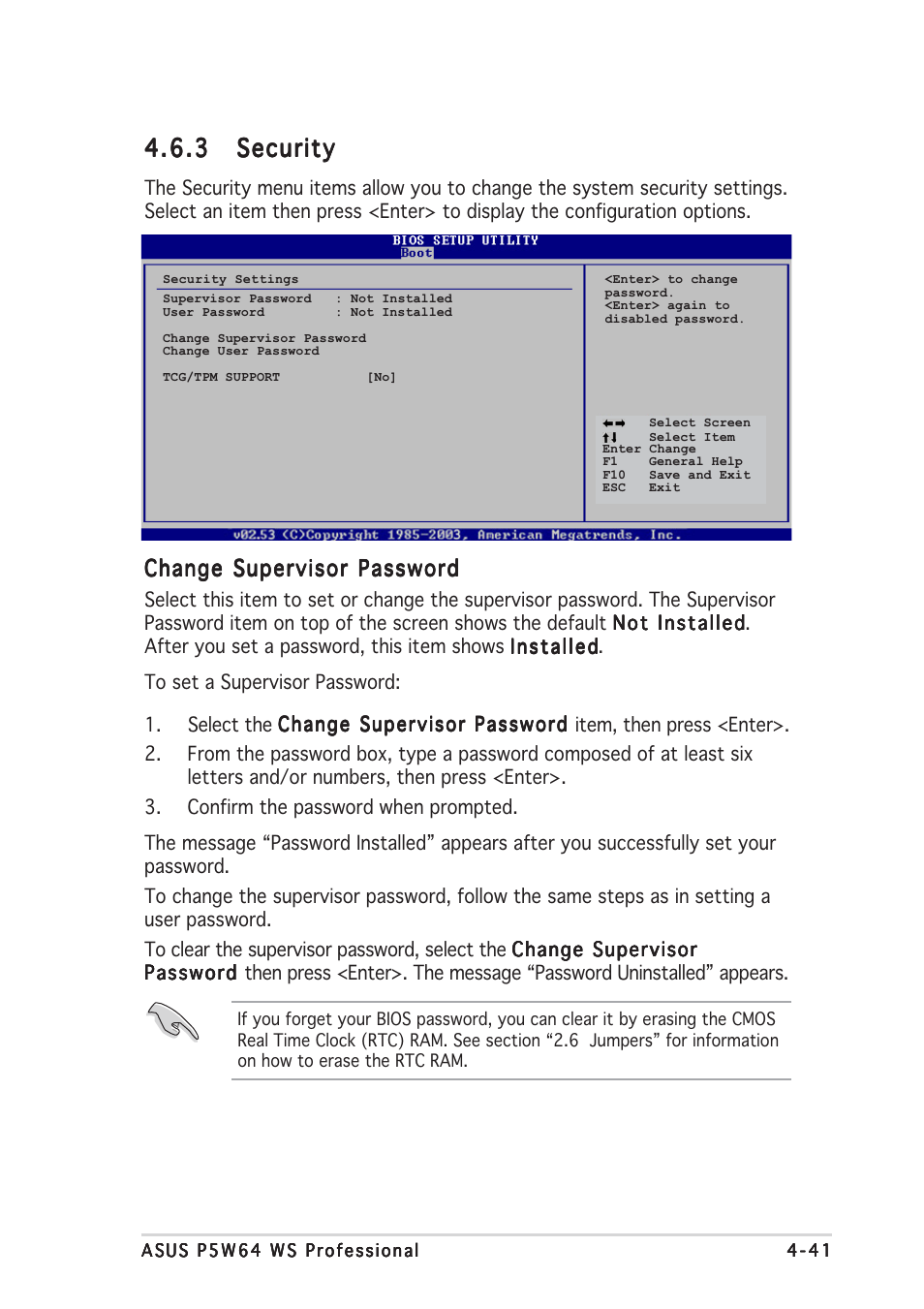 3 security security security security security | Asus P5W64 WS Professional User Manual | Page 115 / 170