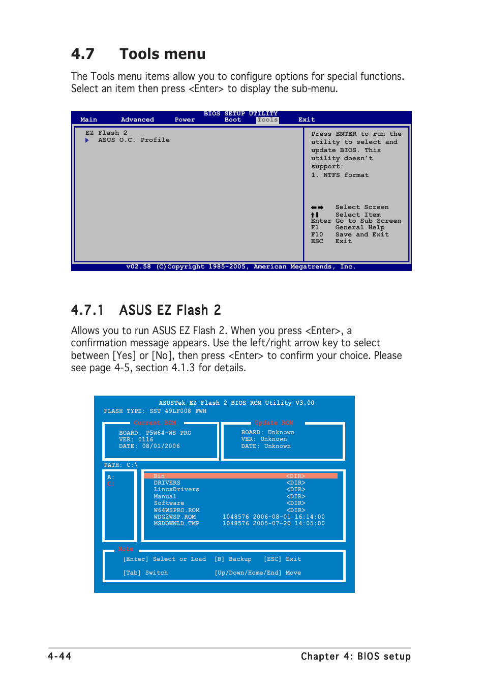 7 tools menu | Asus P5W64 WS Professional User Manual | Page 118 / 170