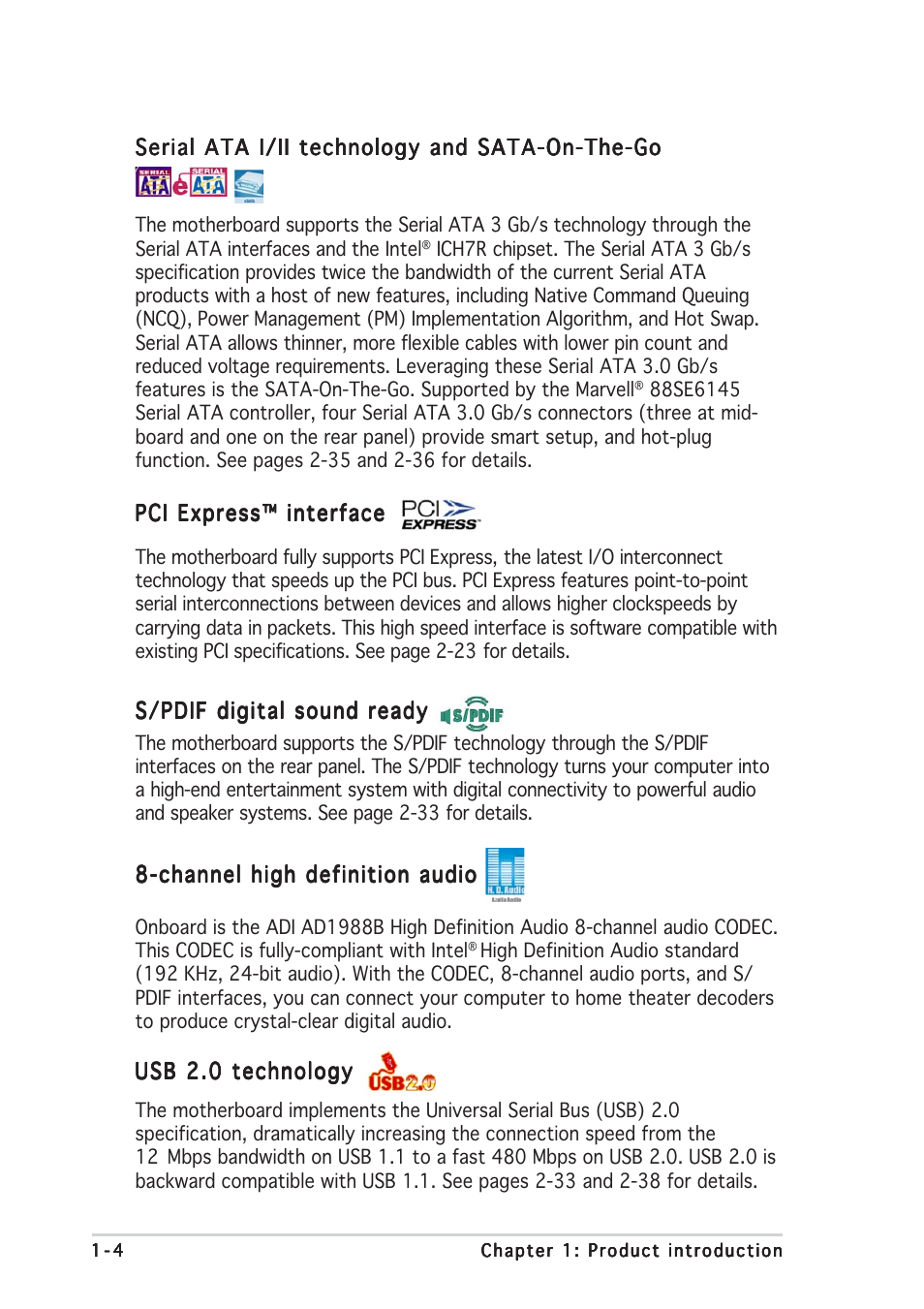 Asus P5W64 WS Professional User Manual | Page 20 / 170