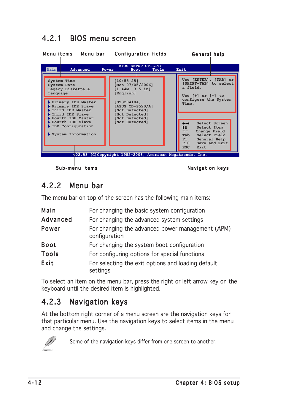 2 menu bar menu bar menu bar menu bar menu bar | Asus P5W64 WS Professional User Manual | Page 86 / 170