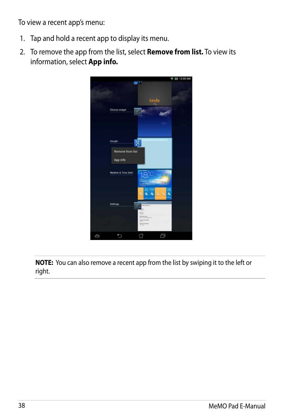 Asus MeMO Pad HD 7 User Manual | Page 38 / 106