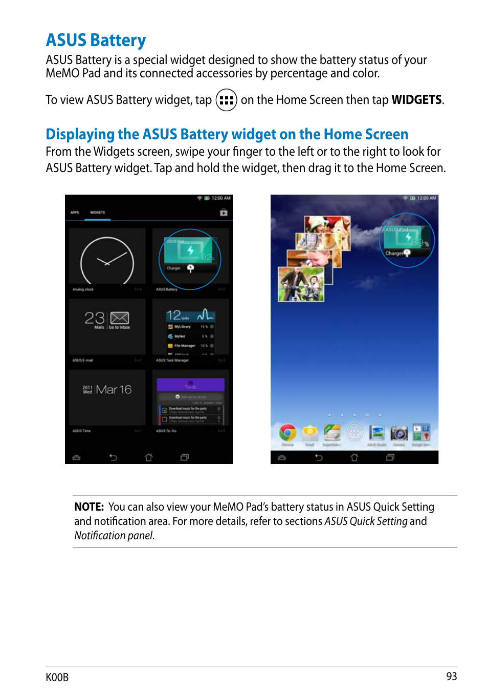 Asus battery | Asus MeMO Pad HD 7 User Manual | Page 93 / 106