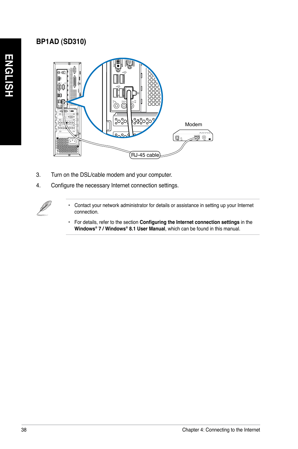 En gl is h en gl is h en gl is h en gl is h | Asus BP1AD User Manual | Page 38 / 87