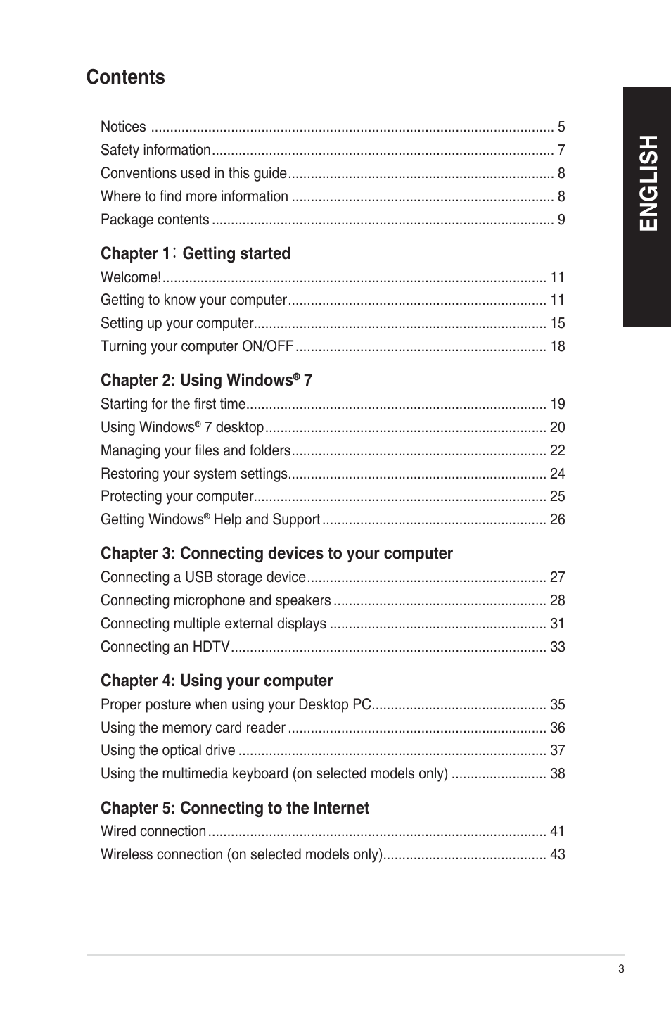 En g lis h en g li sh en g lis h en g li sh | Asus CM1831 User Manual | Page 3 / 208