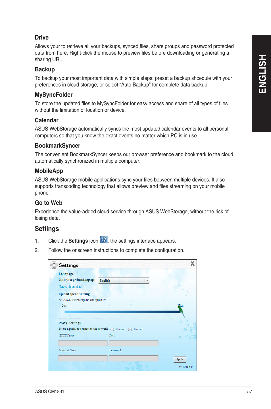 En g lis h en g li sh | Asus CM1831 User Manual | Page 57 / 208