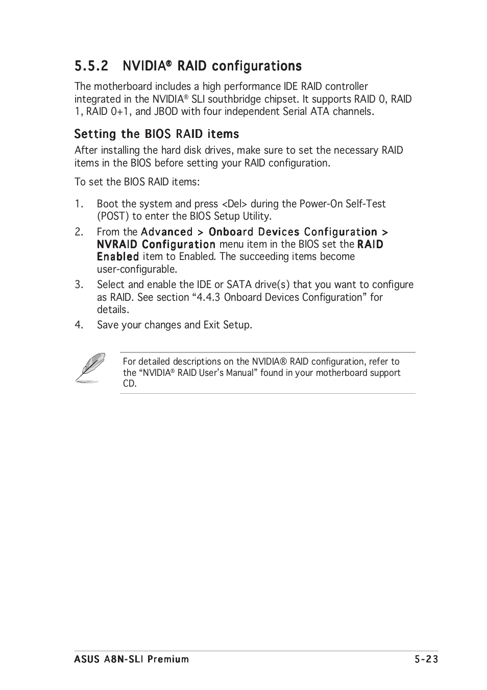 2 nvidia nvidia nvidia nvidia nvidia, Raid configurations | Asus A8N-SLI Premium User Manual | Page 148 / 189