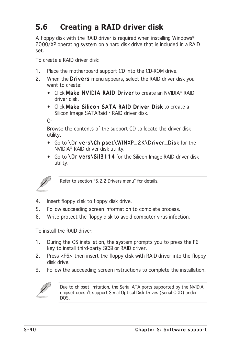 6 creating a raid driver disk | Asus A8N-SLI Premium User Manual | Page 165 / 189