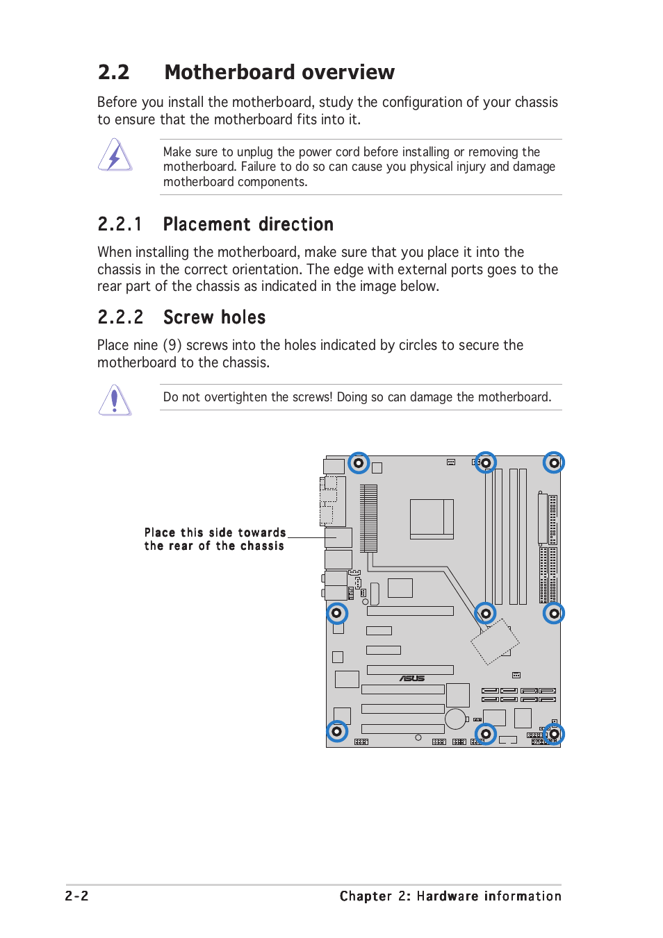 2 motherboard overview | Asus A8N-SLI Premium User Manual | Page 28 / 189