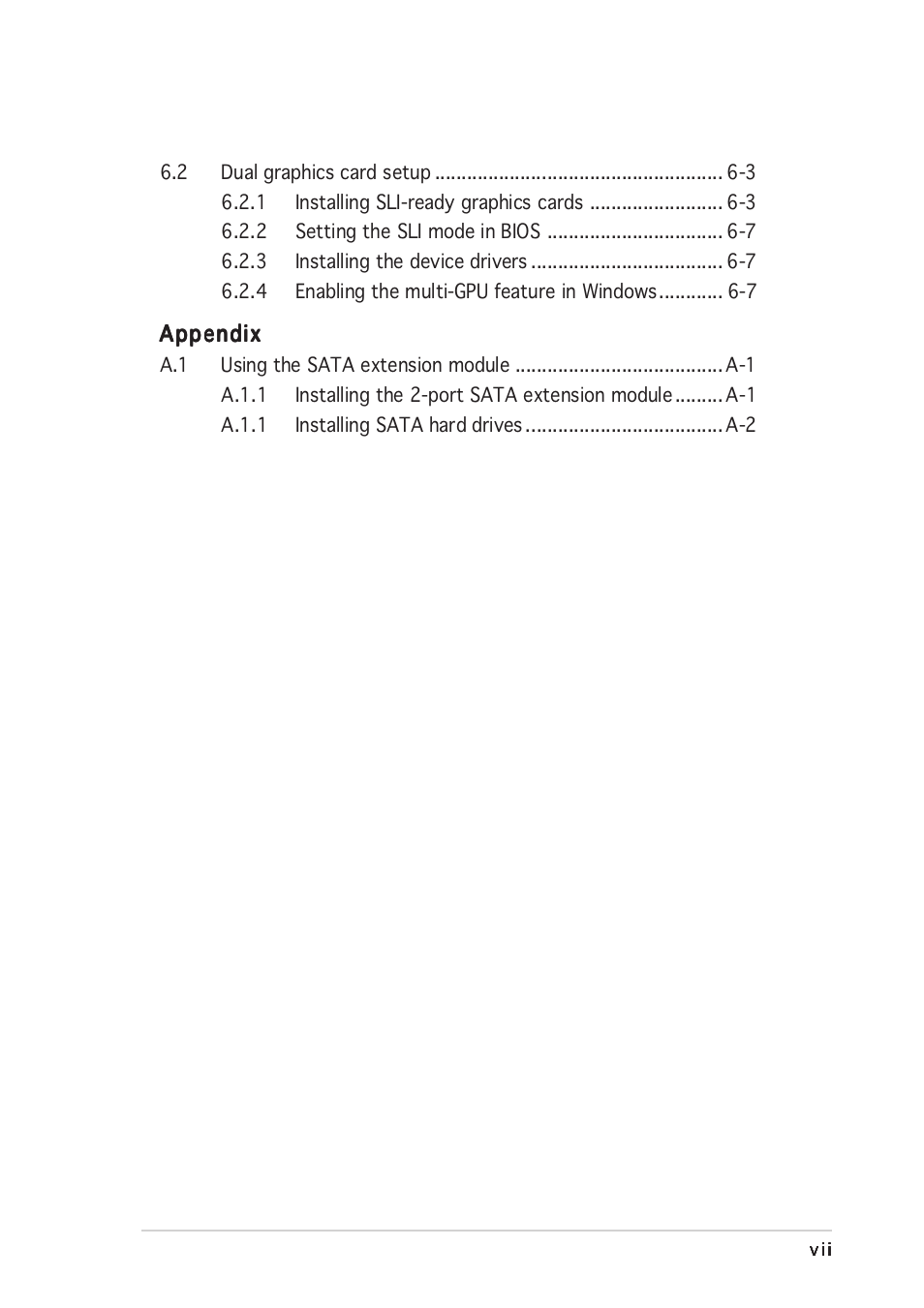 Asus A8N-SLI Premium User Manual | Page 7 / 189