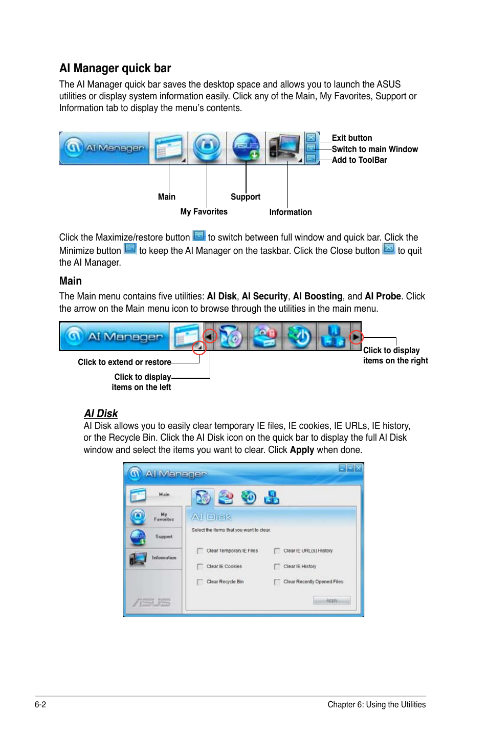 Ai manager quick bar | Asus CM5675 User Manual | Page 52 / 71