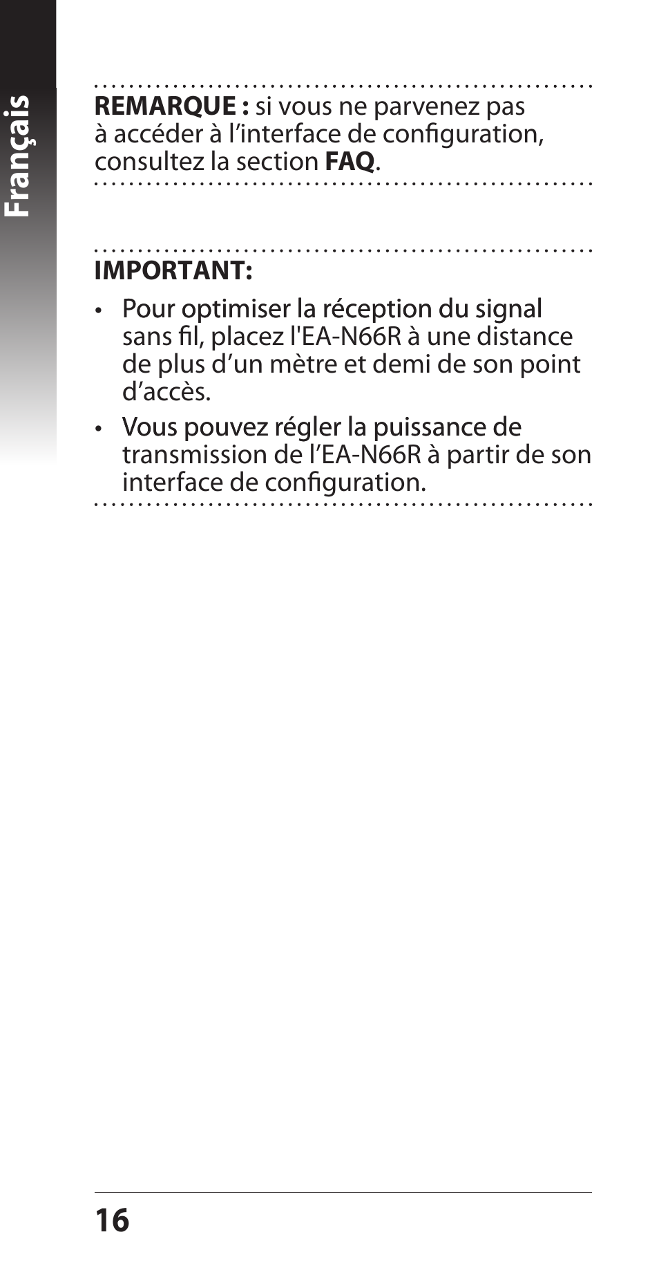1 fr anç ais | Asus EA-N66R User Manual | Page 16 / 43