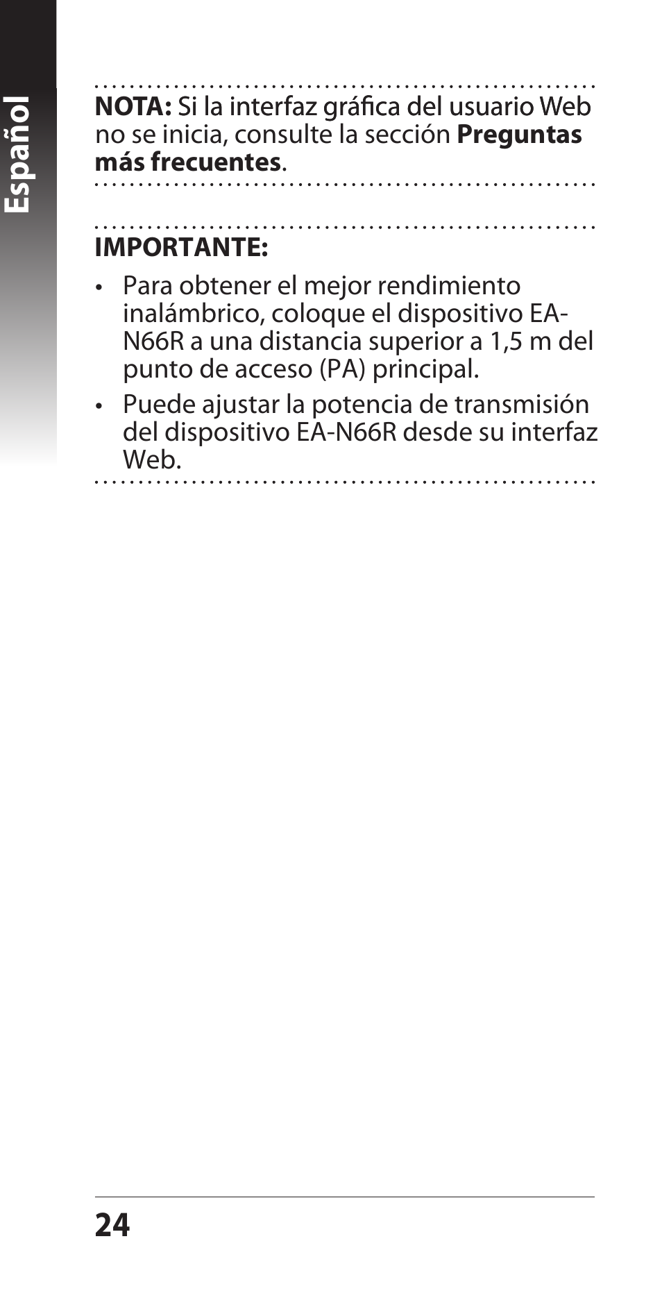 2 español | Asus EA-N66R User Manual | Page 24 / 43
