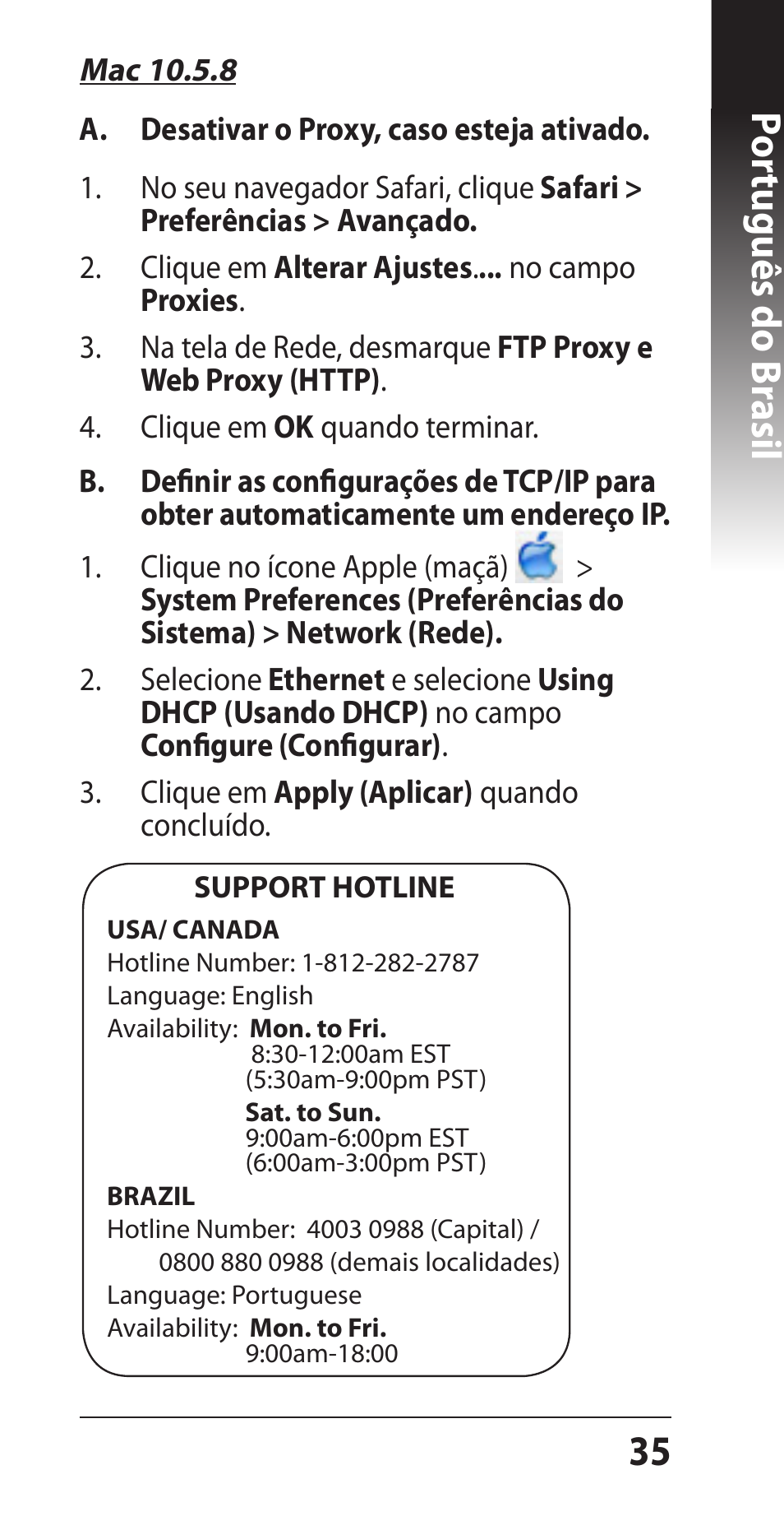 3 por tuguês do br asil | Asus EA-N66R User Manual | Page 35 / 43