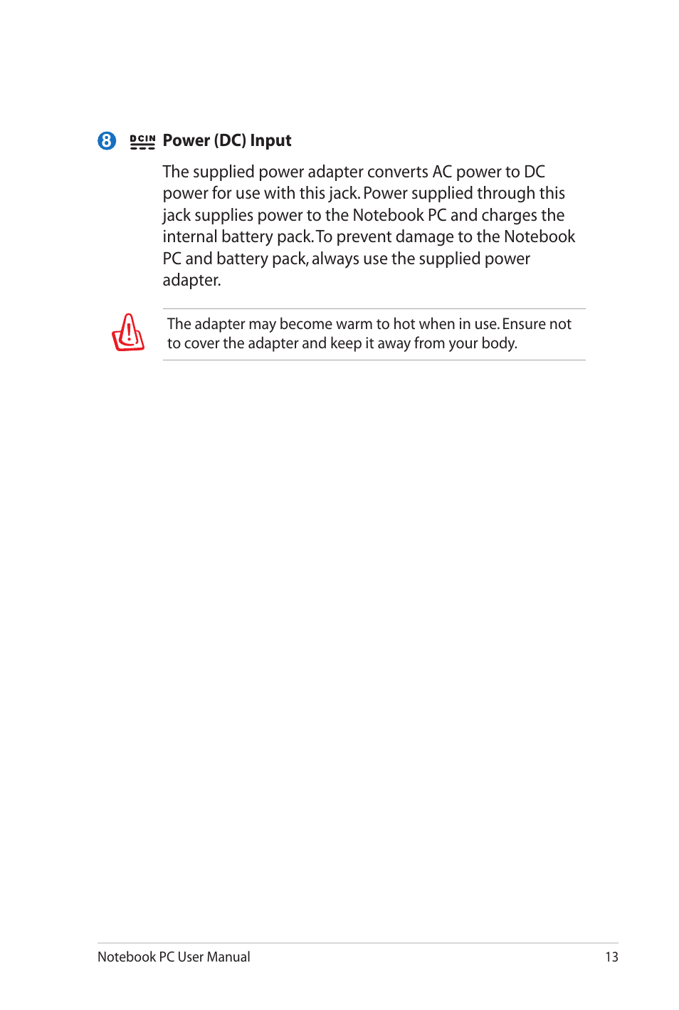 Asus G53JW User Manual | Page 13 / 30