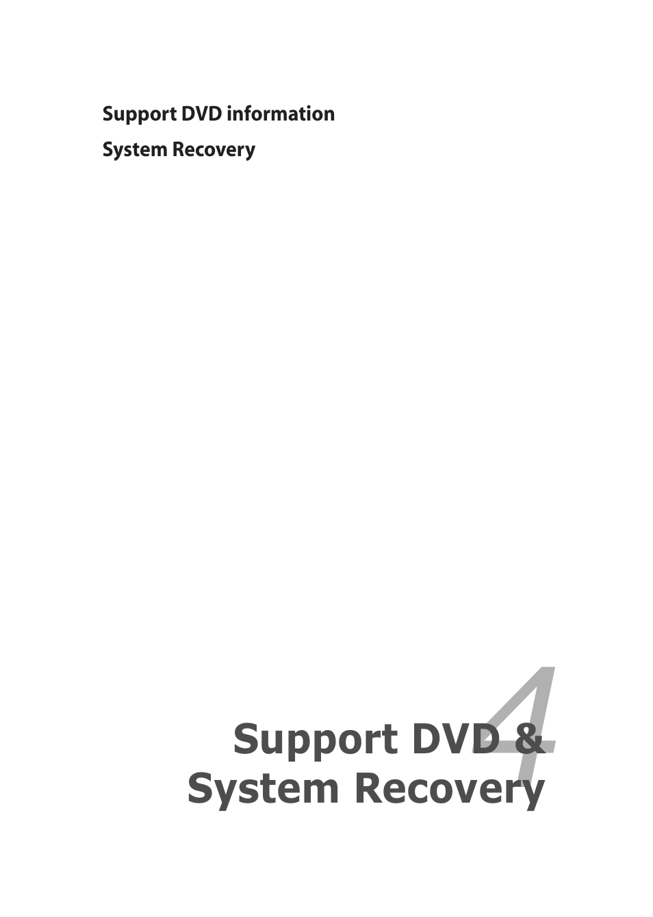 Support dvd & system recovery | Asus Eee PC MK90H User Manual | Page 51 / 68