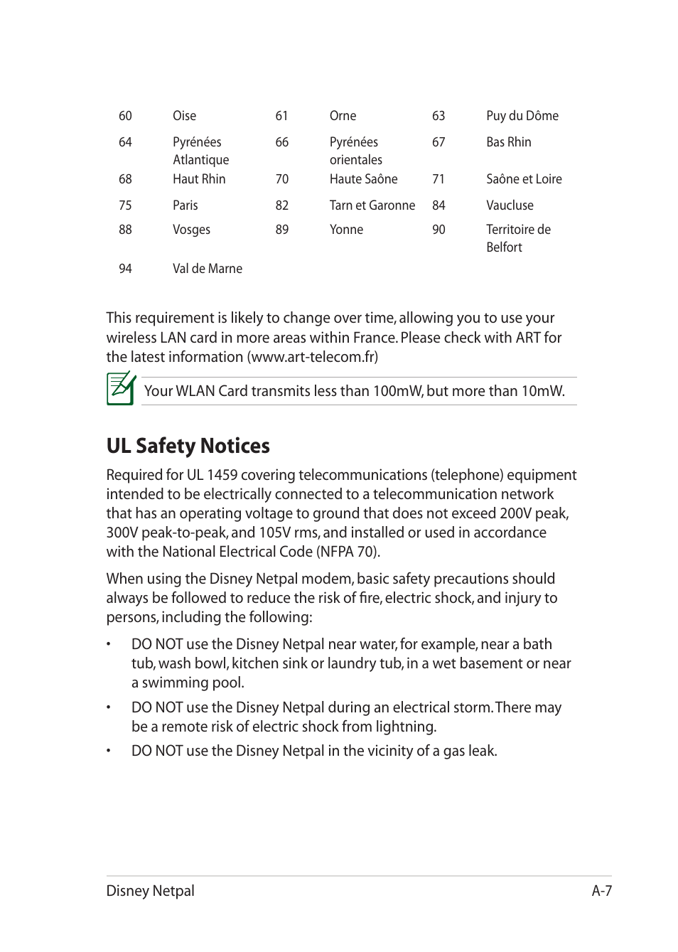 Ul safety notices | Asus Eee PC MK90H User Manual | Page 63 / 68