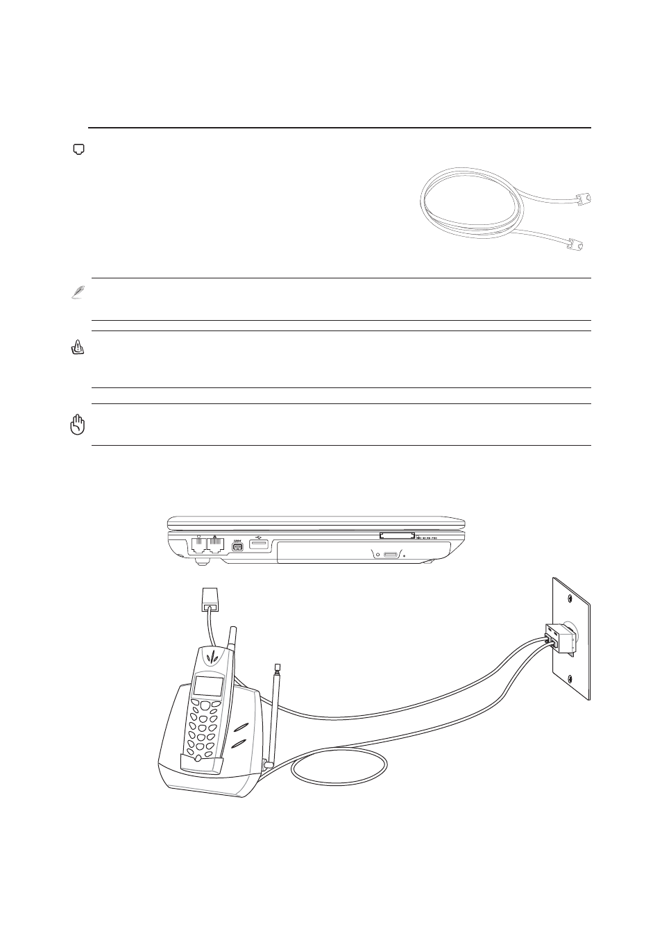 Modem connection | Asus Z35A User Manual | Page 43 / 70