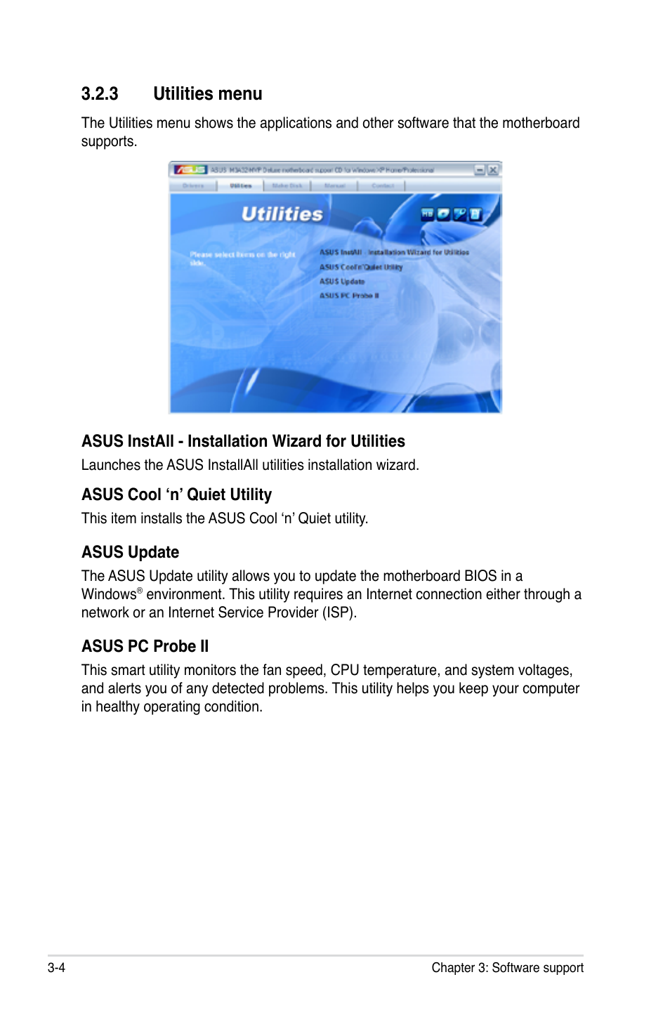 Utilities.menu | Asus G-SURF365 User Manual | Page 100 / 104