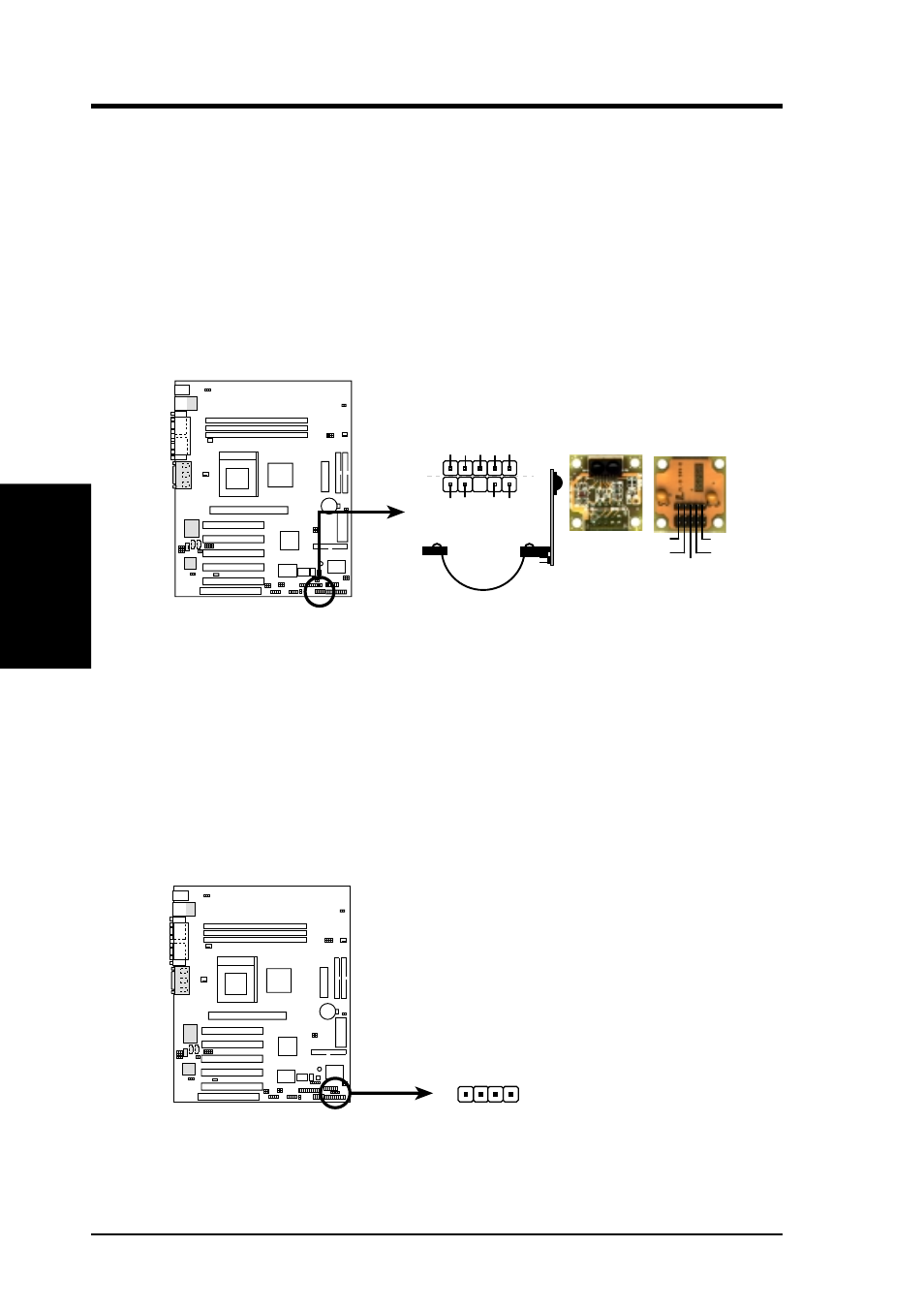 Hardware setup, Cuv266 infrared module connector, Cuv266 chassis open alarm lead chassis | Asus CUV266 User Manual | Page 38 / 104