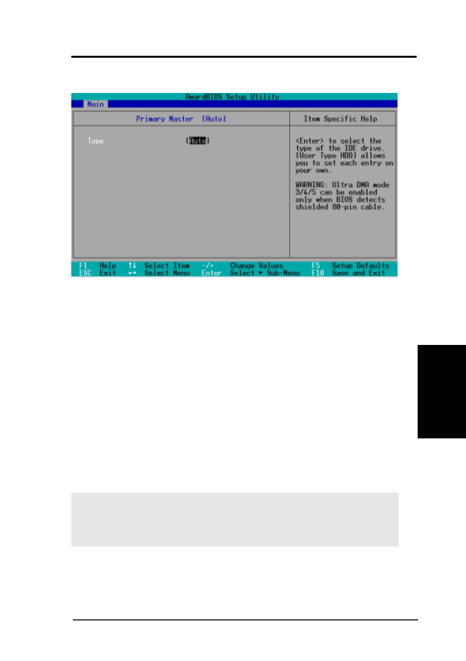 Bios setup, 1 primary & secondary master/slave | Asus CUV266 User Manual | Page 55 / 104