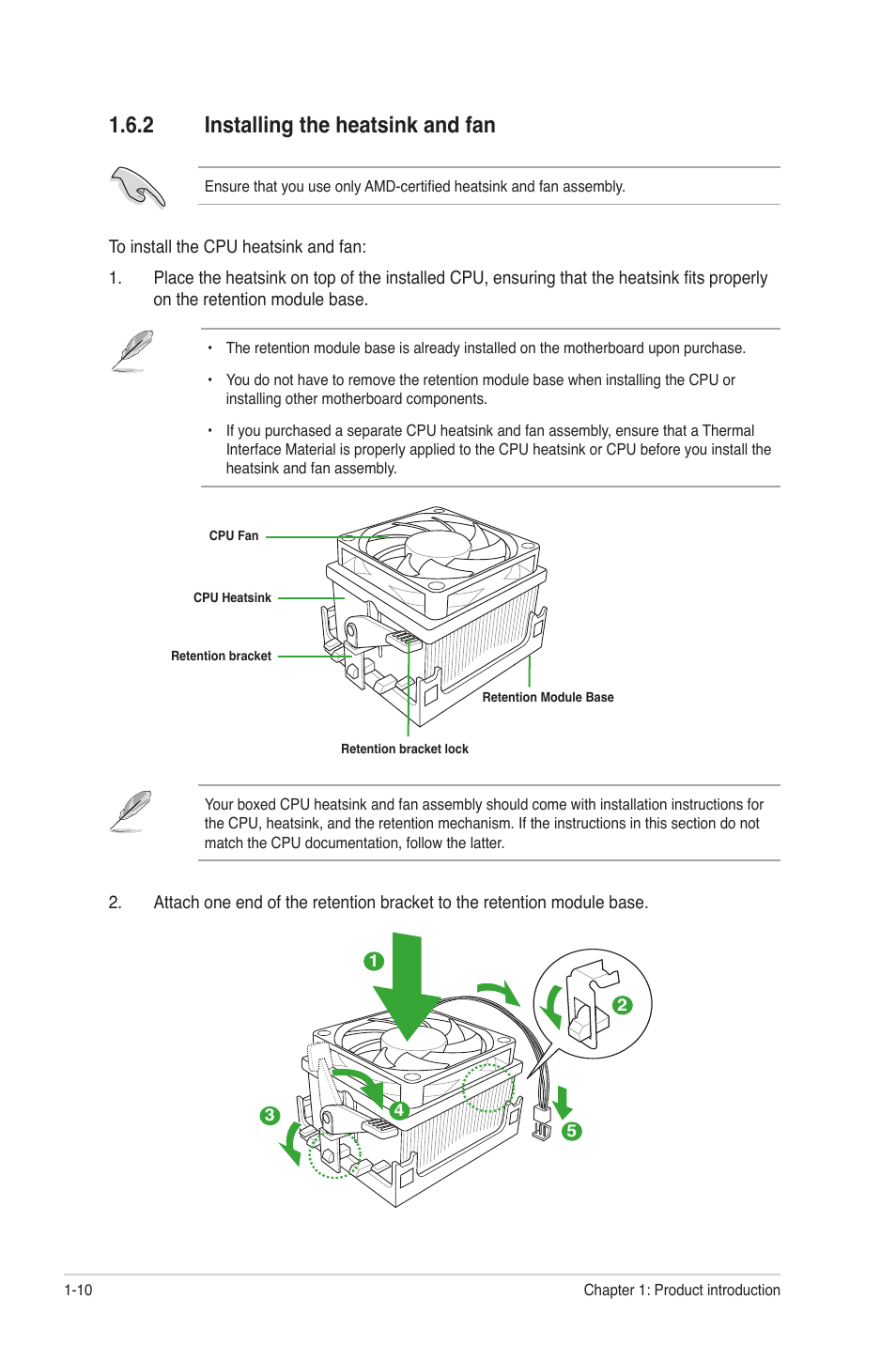 2 installing the heatsink and fan, Installing the heatsink and fan -10 | Asus M4N68T PRO User Manual | Page 20 / 64