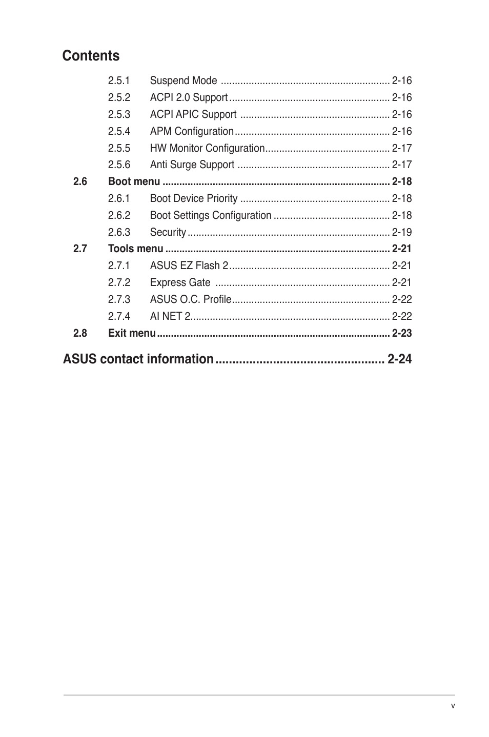 Asus M4N68T PRO User Manual | Page 5 / 64