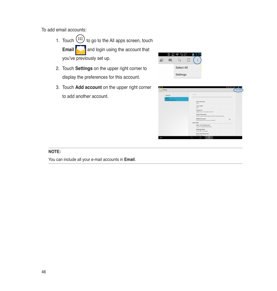 Asus PadFone E User Manual | Page 46 / 58