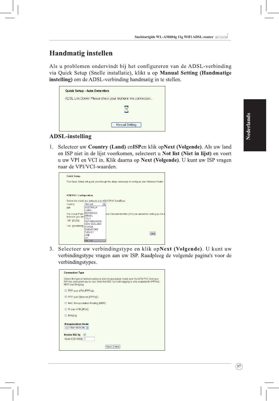 Nederlands | Asus WL-AM604g User Manual | Page 19 / 108