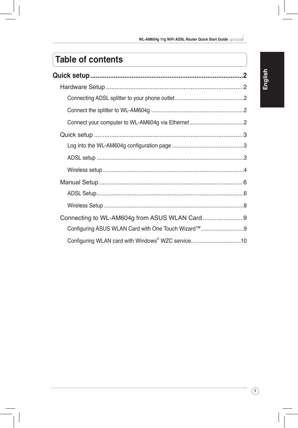 Asus WL-AM604g User Manual | Page 3 / 108