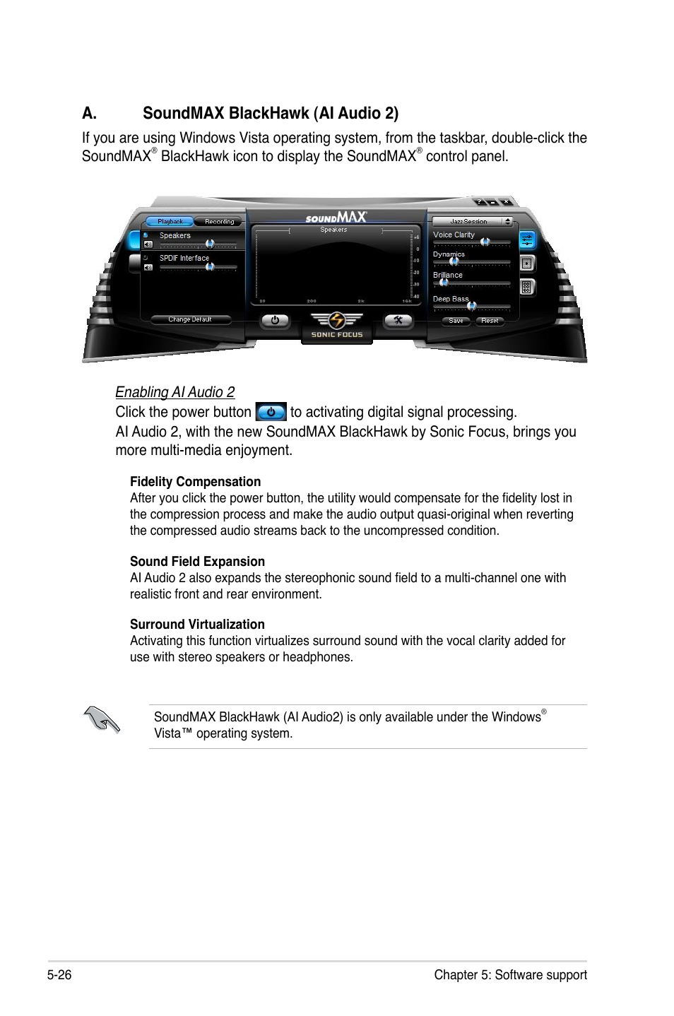 A. soundmax blackhawk (ai audio 2) | Asus P5K Premium/WiFi-AP User Manual | Page 136 / 182