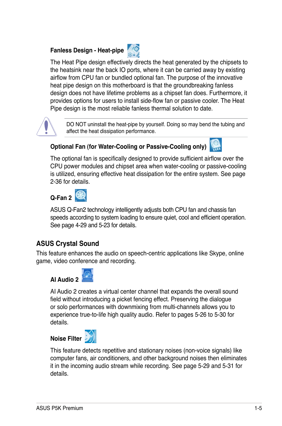Asus P5K Premium/WiFi-AP User Manual | Page 21 / 182