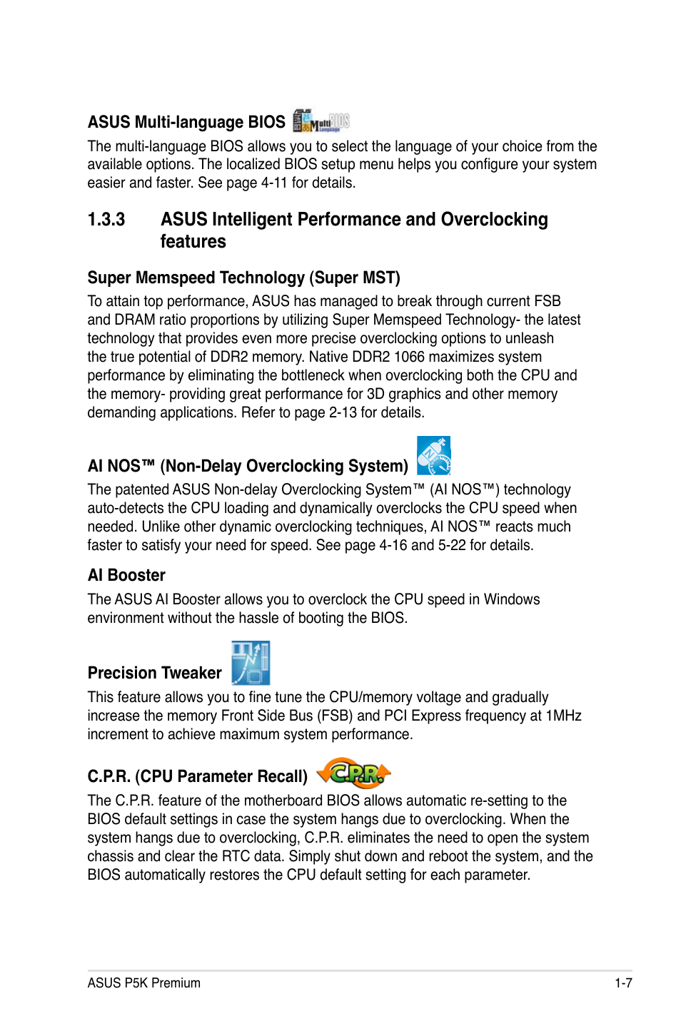 Asus P5K Premium/WiFi-AP User Manual | Page 23 / 182