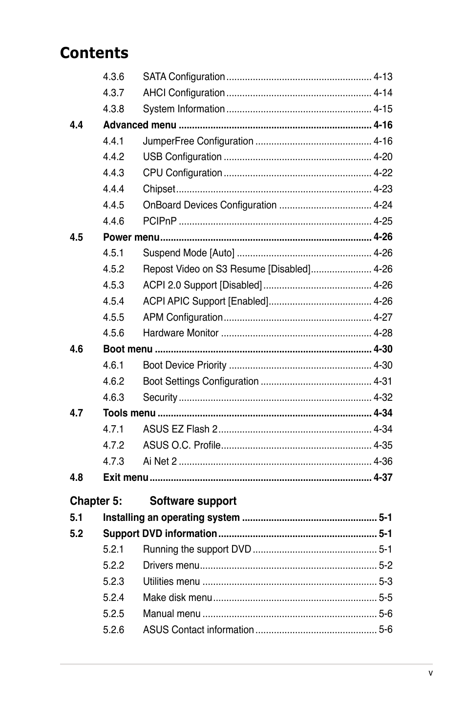 Asus P5K Premium/WiFi-AP User Manual | Page 5 / 182