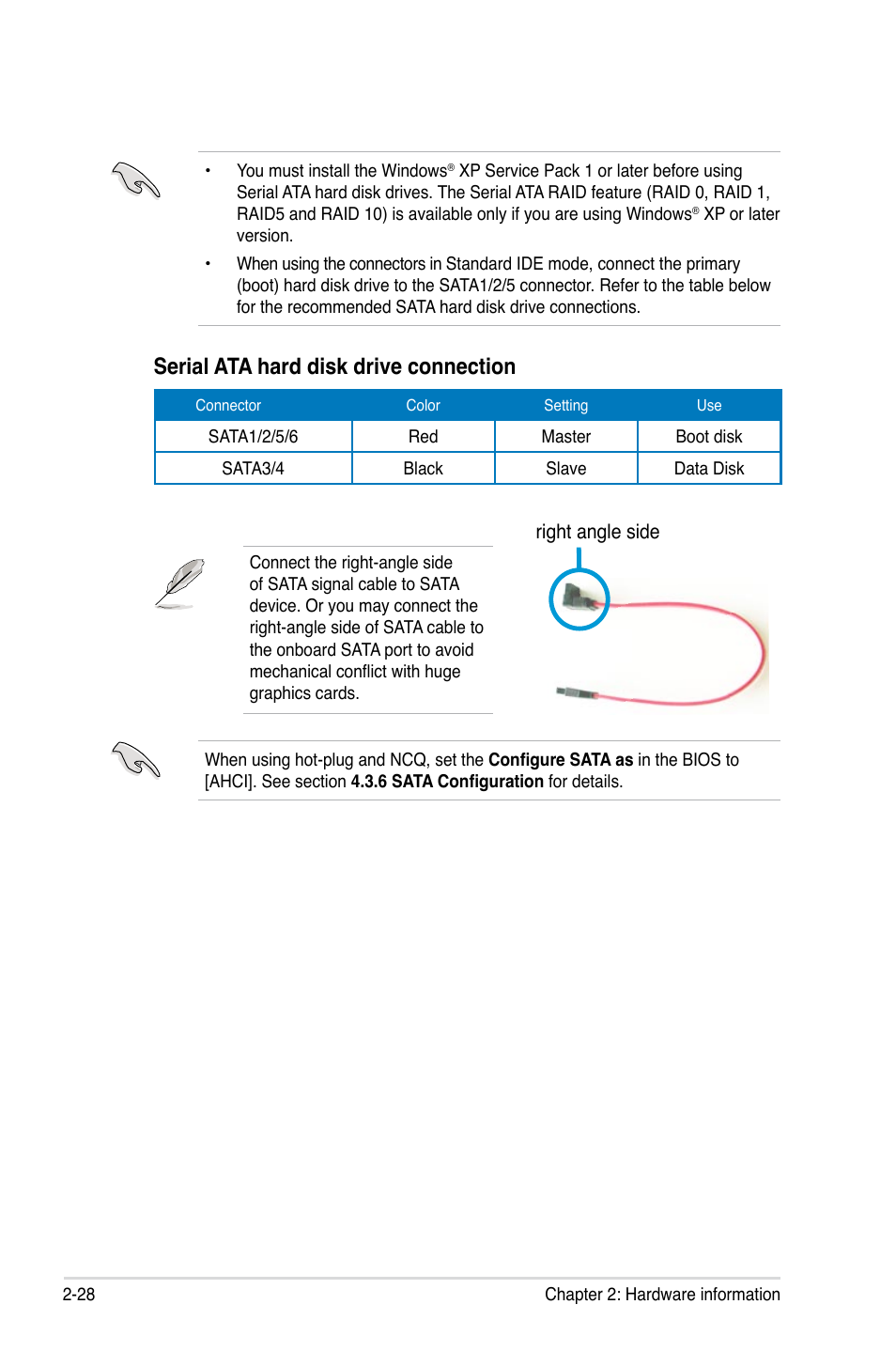 Serial ata hard disk drive connection | Asus P5K Premium/WiFi-AP User Manual | Page 54 / 182