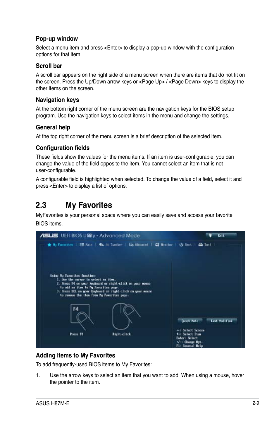 3 my favorites | Asus H87M-E User Manual | Page 37 / 74