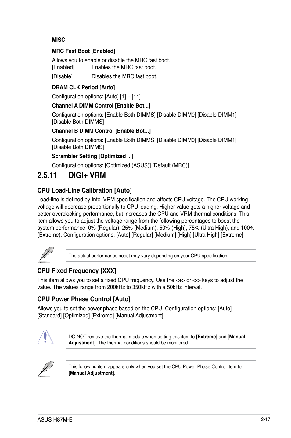 11 digi+ vrm | Asus H87M-E User Manual | Page 45 / 74