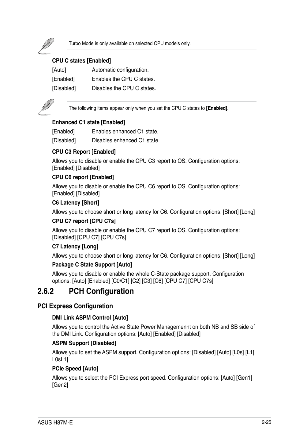 2 pch configuration | Asus H87M-E User Manual | Page 53 / 74