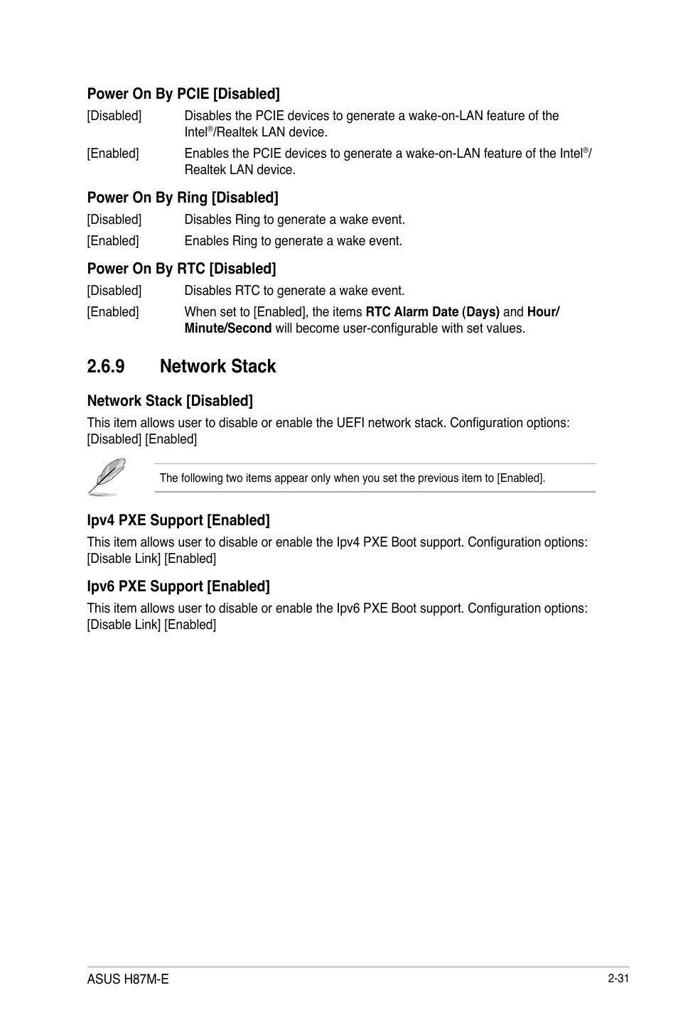 9 network stack | Asus H87M-E User Manual | Page 59 / 74