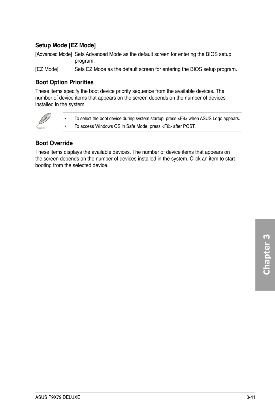 Chapter 3 | Asus P9X79 DELUXE User Manual | Page 115 / 172